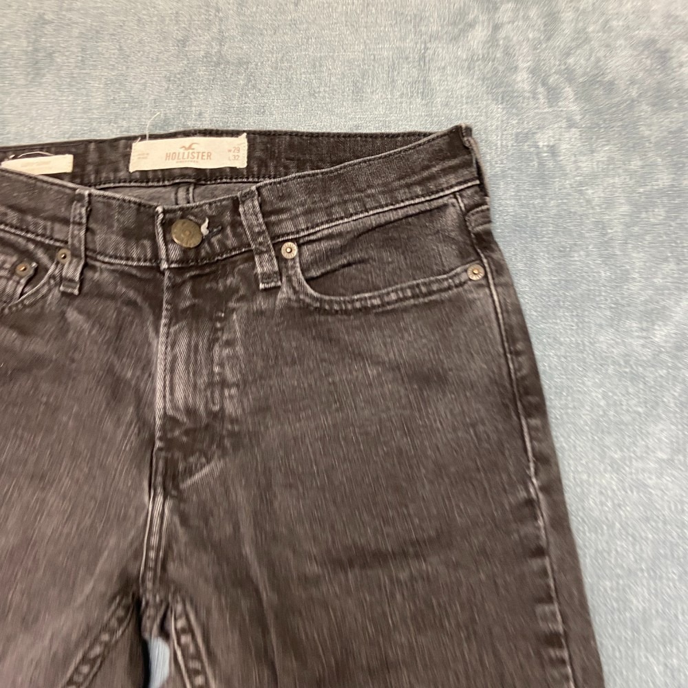 Hollister Super Skinny Jeans Womens 29x32 Black Denim Dark Wash Classic Outdoor - Picture 4 of 13